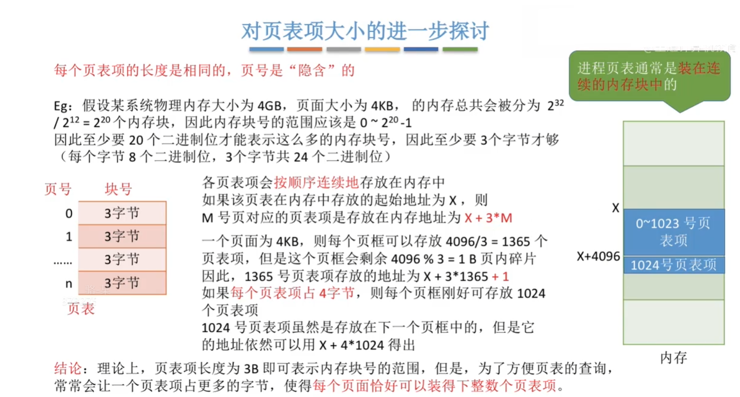 页表项的进一步探讨